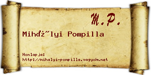 Mihályi Pompilla névjegykártya